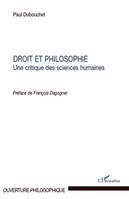 Droit et philosophie, Une critique des sciences humaines