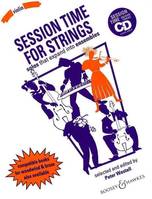 Session Time for Strings, Solos that expand into ensembles. violin (flexible string ensemble) and piano ad libitum.