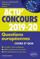 Questions européennes - concours 2019-2020, Cours et QCM