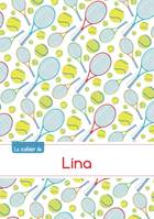 Le cahier de Lina - Petits carreaux, 96p, A5 - Tennis