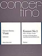 Concerto No. 2 E Major, violin and string orchestra; 2 oboes and 2 horns ad libitum. Partition.
