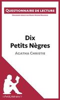 Dix Petits Nègres d'Agatha Christie, Questionnaire de lecture