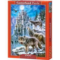 PUZZLE 1500 PCS - LOUPS ET CHATEAU NEIGE