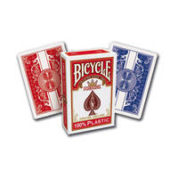 Jeu de 54 Cartes Poker Bicycle Plastique (rouge ou bleu)