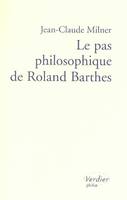 Le pas philosophique de Roland Barthes