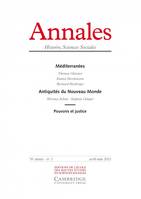 Annales. Histoire Sciences Sociales, n° 2/2021 - Méditerrané
