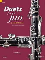 Duets for fun: Clarinets, Easy pieces to play together. 2 clarinets in Bb. Partition d'exécution.