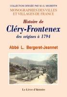 Histoire de Cléry-Frontenex - des origines à 1794, des origines à 1794