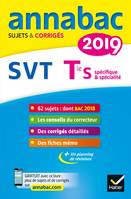 Annales Annabac 2019 SVT Tle S, sujets et corrigés du bac Terminale S