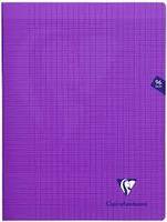 Cahier piqué Mimesys 24x32cm 96 pages grands carreaux couverture polypropylène - Violet