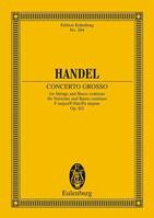 Concerto grosso Fa majeur, op. 6/2. HWV 320. 2 oboes, strings and basso continuo. Partition d'étude.