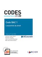 Code BAC 1 - L'essentiel du droit - 2020-2021, À jour au 1<sup>er</sup> août 2020