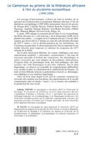 Le Cameroun au prisme de la littérature africaine à l'ère du, 1990-2006