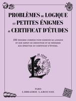 Problèmes de logique et petites énigmes liés au certificat d'études