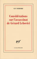 Considérations sur l'assassinat de Gérard Lebovici