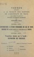 Contribution à l'étude écologique du lac de Tunis, Biologie de 