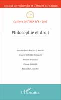 Philosophie et droit, Cahiers de l'IREA N°8-2016