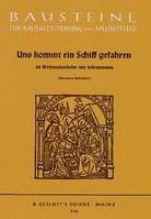 Uns kommt ein Schiff gefahren, 20 Weihnachtslieder zum Singen und Spielen. children's choir (Mez) unisono (voice) with recorders (c'' or f') or violin and piano or recorder, violin and cello. Partition vocale/chorale et instrumentale.