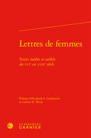 Lettres de femmes, Textes inédits et oubliés du xvie au xviiie siècle