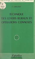 Technique des levers ruraux et opérations connexes