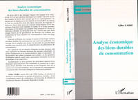 ANALYSE ÉCONOMIQUES DES BIENS DURABLES DE CONSOMMATION