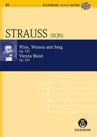 Wein, Weib und Gesang / Wiener Blut, Walzer. op. 333 / 354. orchestra. Partition d'étude.