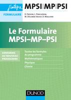 Le formulaire MPSI-MP - 5e éd. - Conforme au nouveau programme, nouveaux programmes 2013-2014