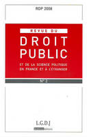 REVUE DE DROIT PUBLIC RDP N 2 2008