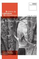 Bulletin de Littérature Ecclésiastique n°498 CXXV/2 (avril-mai 2024), Puisque l’agir suit l’être