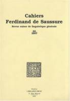 Cahiers Ferdinand de Saussure, Volume 50 (1997)