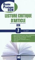 GUIDE PRATIQUE ECN LECTURE CRITIQUE D'ARTICLE