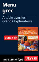 Menu grec - A table avec les Grands Explorateurs