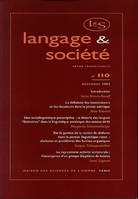 Langage et société, n° 110/déc. 2004