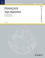 Sept impromptus, for flute and bassoon. Flute and Bassoon. Partition d'exécution.