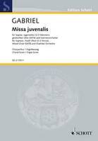 Missa juvenalis, soprano-solo, youth choir (2 - 3 voices), mixed choir (SATB) and chamber orchestra. Réduction pour orgue.