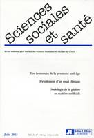 Revue sciences sociales et santé - Volume 33 - n°2 - Juin 2015