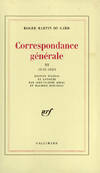 Correspondance générale / Roger Martin Du Gard., 3, 1919-1925, Correspondance générale (Tome 3-1919-1925), 1919-1925