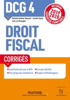 4, DCG 4, droit fiscal / corrigés 2019-2020, Réforme Expertise comptable 2019-2020