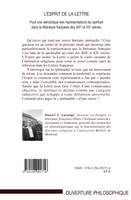 L'Esprit de la Lettre, Pour une sémiotique des représentations du spirituel dans la littérature française des XIXe et XXe siècles