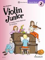 Livre de concerts 2, Violin Junior: Concert Book 2, A Creative Violin Method for Children. 1-2 violins and piano ad lib..