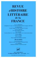 Revue d'histoire littéraire de la France 2003...
