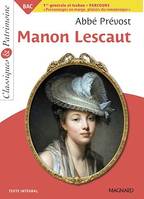 Manon Lescaut - Bac Français 2024 - Classiques et Patrimoine, Bac Français 2023