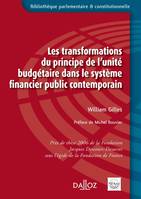 Les transformations du principe de l'unité budgétaire dans le système financier public ...