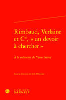 Rimbaud, Verlaine et Cie, « un devoir à chercher », À la mémoire de Yann Frémy