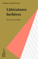 Littératures berbères, Des voix, des lettres