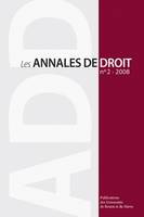 Les annales de droit, n°2/2008