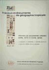 Travaux de géographie urbaine : Zaïre, Côte d'Ivoire, Bénin, Zaïre, Côte d'Ivoire, Bénin