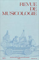 Revue de musicologie tome 86, n° 1 (2000)