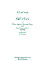 Syringa, Score and Parts