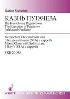 L'exécution de Pougatchov, for mixed choir with soloists and 3 boys (SSA) a cappella. mixed chorus (SSAATTTBBB) with soloists and 3 boys’ voices (SSA). Partition de choeur.